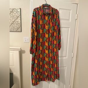 Savanna Jane Tribal Boho Maxi Dress Size XXL